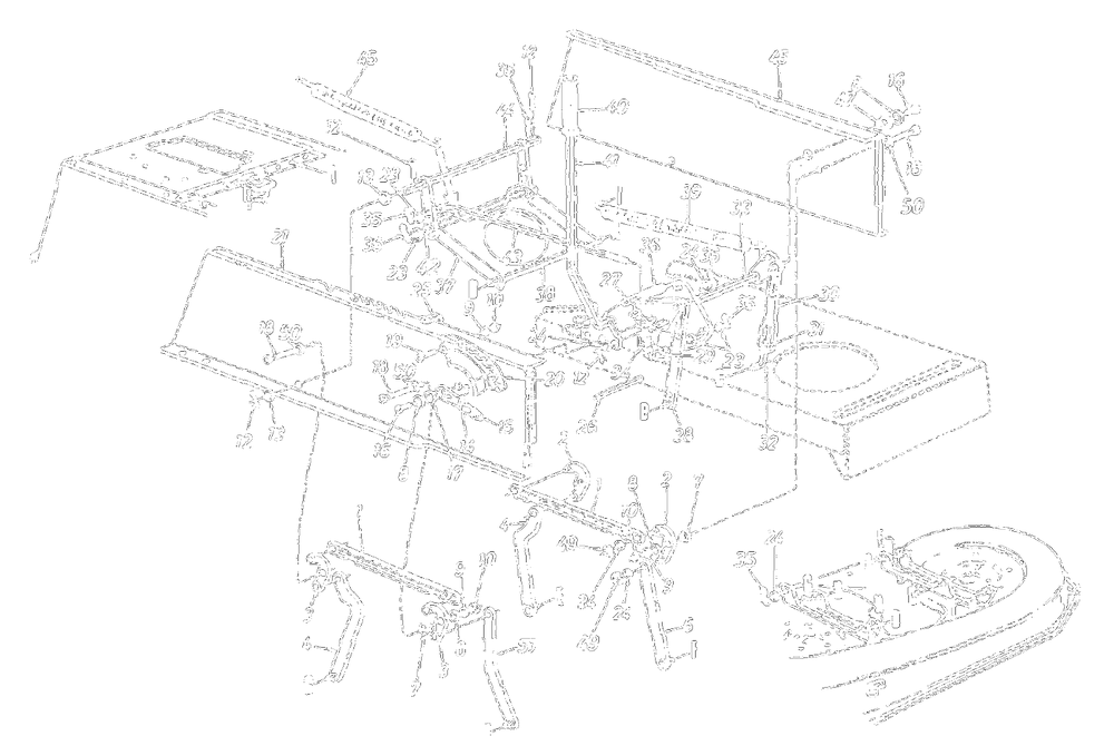 Deck Liftandhanger Assembly Diagram and Parts List for 13AN695G372 1999 Yard Machines Lawn Tractor